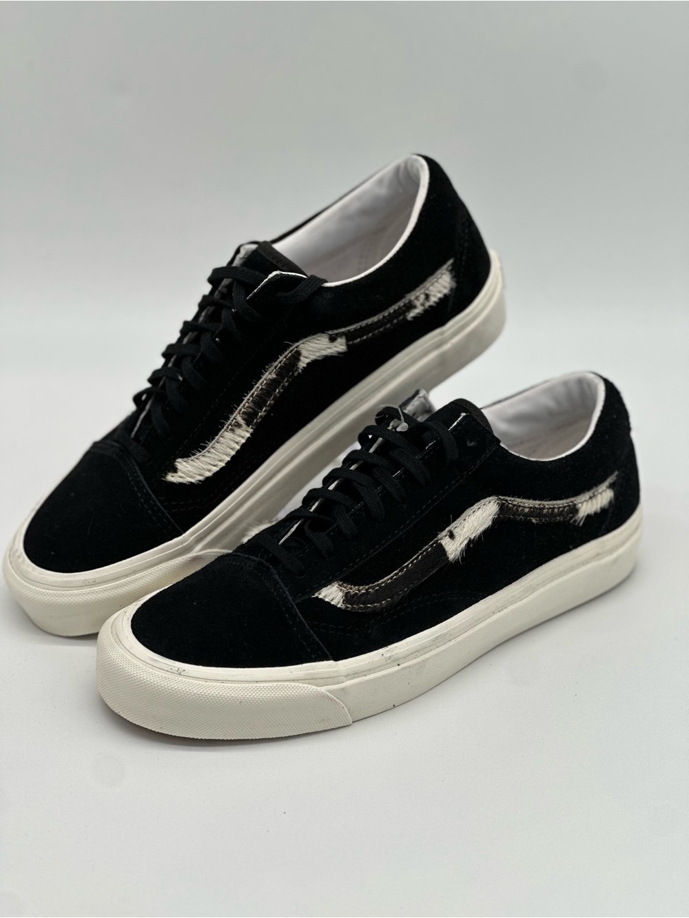 Vans Old Skool Black and White Suede Skate Shoes